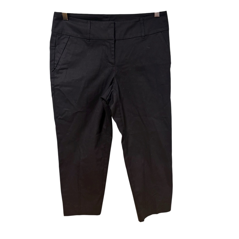 Ann Taylor Petite Black Ankle Pants‎ 4P Mid Rise Cropped Trousers #616